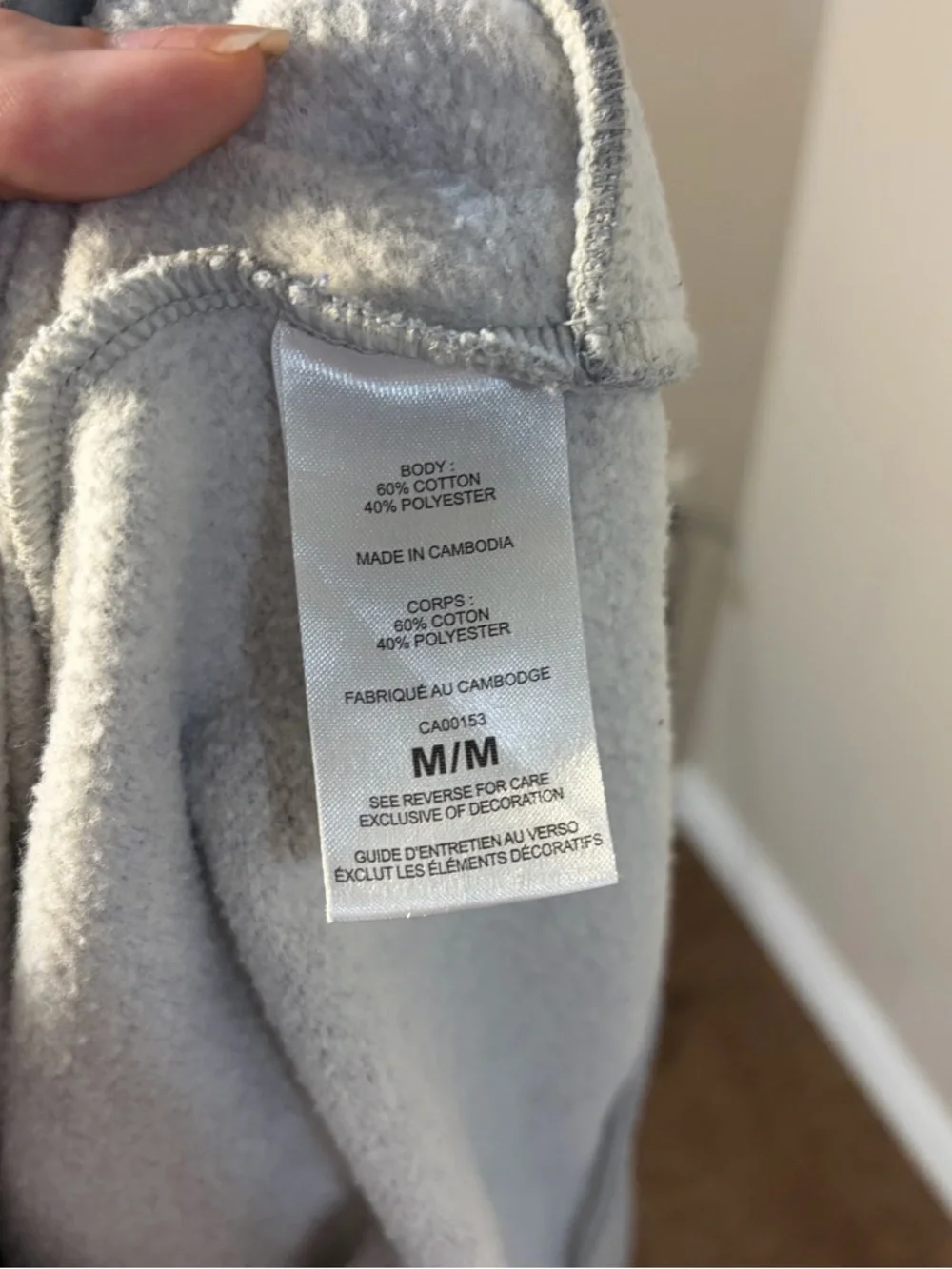 Champion Light Gray Hoodie with Pink Logo Script - Picture 5 of 8